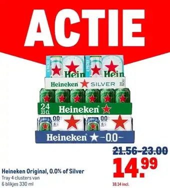 Makro Heineken Original, 0.0% of Silver aanbieding