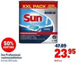 Makro Sun Professional vaatwastabletten aanbieding