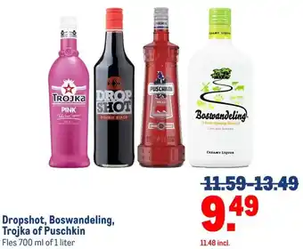 Makro Dropshot, Boswandeling, Trojka of Puschkin aanbieding