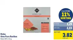 Makro Rioba thee Pure Rooibos aanbieding