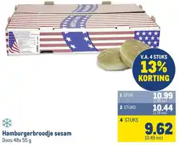 Makro Hamburgerbroodje sesam aanbieding