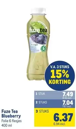 Makro Fuze Tea Blueberry aanbieding