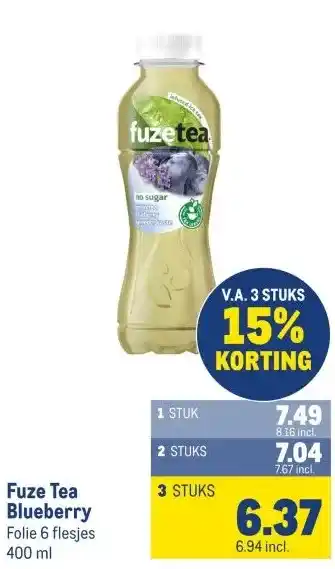 Makro Fuze Tea Blueberry aanbieding