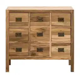 Leen Bakker Kast Dean - natural hout - 75x80x35 cm aanbieding