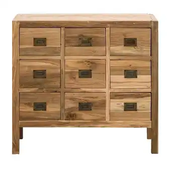 Leen Bakker Kast Dean - natural hout - 75x80x35 cm aanbieding