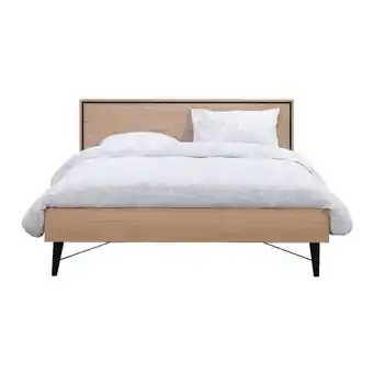 Leen Bakker Bed Kansas - eikenkleur - 140x200 cm aanbieding