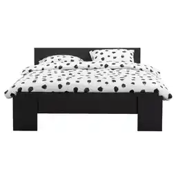 Leen Bakker Bed Lyon - zwart - 140x200 cm aanbieding