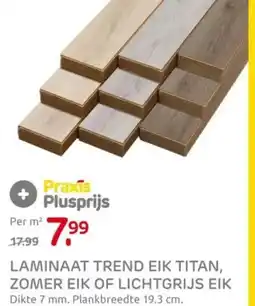 Praxis Laminaat trend eik titan zomer eik of lichtgrijs eik aanbieding