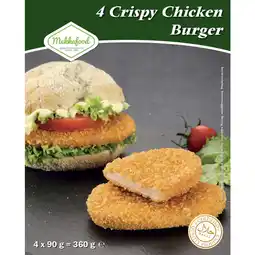 Albert Heijn Mekkafood 4 crispy chicken burger aanbieding