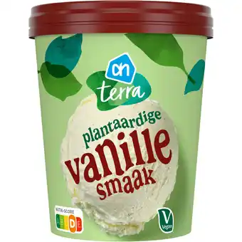 Albert Heijn AH Terra Plantaardige vanille smaak ijs aanbieding