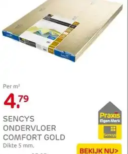 Praxis Sencys ondervloer comfort gold aanbieding