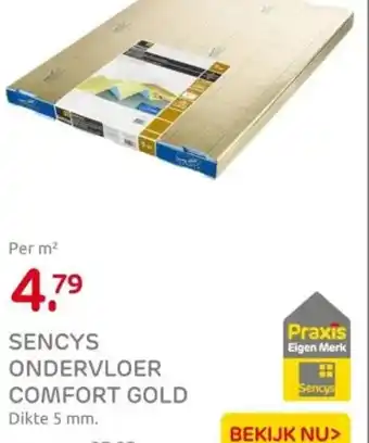 Praxis Sencys ondervloer comfort gold aanbieding