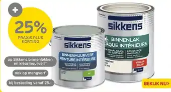 Praxis Op sikkens binnenlakken en kleurmuurverf' aanbieding