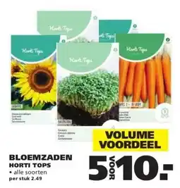 Ranzijn BLOEMZADEN HORTI TOPS aanbieding