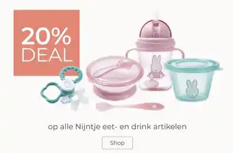 Prenatal 20% DEAL op alle Nijntje eet- en drink artikelen aanbieding