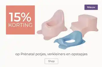 Prenatal 15% KORTING op Prénatal potjes, verkleiners en opstapjes aanbieding