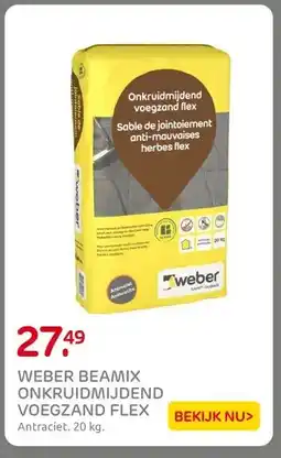 Praxis WEBER BEAMIX ONKRUIDMIJDEND VOEGZAND FLEX aanbieding