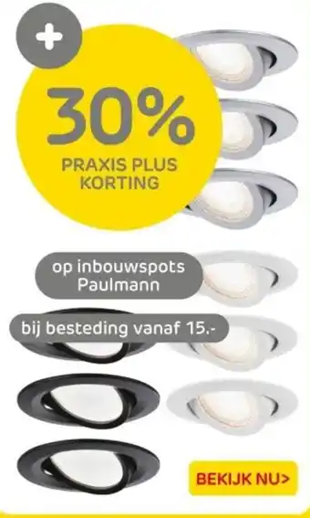 Praxis Op inbouwspots paulmann aanbieding