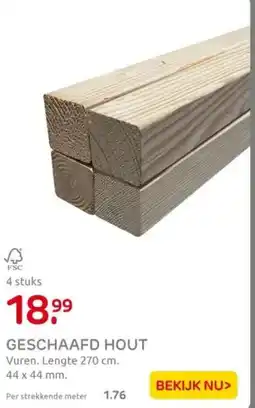 Praxis Geschaafd hout aanbieding