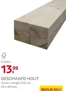 Praxis Geschaafd hout aanbieding