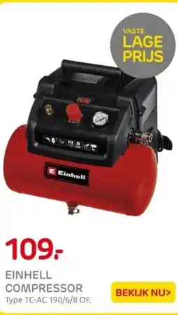 Praxis Einhell compressor aanbieding