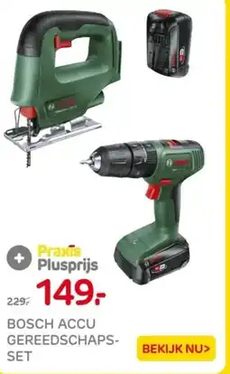 Praxis Bosch accu gereedschaps set aanbieding