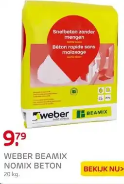 Praxis Weber beamix nomix beton aanbieding