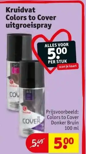 Kruidvat KruidvatColors to Cover uitgroeispray aanbieding