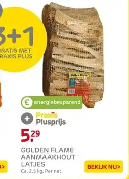 Praxis Golden flame aanmaakhout latjes aanbieding