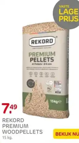 Praxis Rekord premium pellets woodpellets aanbieding