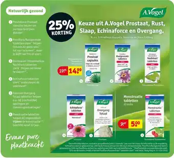 Kruidvat Keuze uit A.Vogel Prostaat, Rust, Slaap, Echinaforce en Overgang. aanbieding