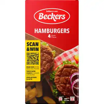 Jumbo Beckers Hamburgers 4 Stuks aanbieding