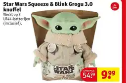 Kruidvat Star Wars Squeeze & Blink Grogu 3.0 knuffel aanbieding