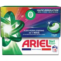 Jumbo Ariel All-in-1 Pods Wasmiddel Kleur 15 Stuks aanbieding