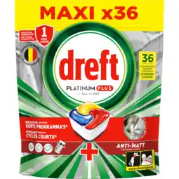 Jumbo Dreft Platinum Plus All In One Vaatwastabletten Anti-dofheidstechnologie 36 X aanbieding