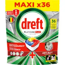 Jumbo Dreft Platinum Plus All In One Vaatwastabletten Anti-dofheidstechnologie 36 X aanbieding