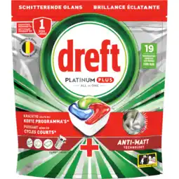 Jumbo Dreft Platinum Plus All In One Vaatwastabletten Anti-dofheidstechnologie 19 X aanbieding