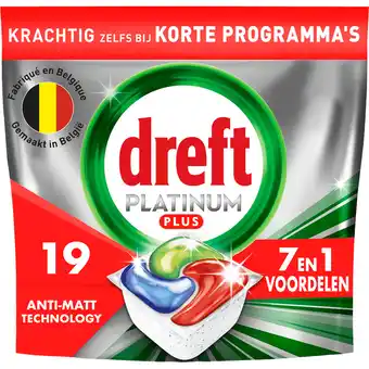 Jumbo Dreft Platinum Plus All In One Vaatwastabletten Anti-dofheidstechnologie 19 X aanbieding