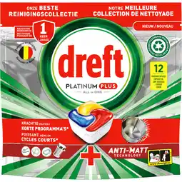 Jumbo Dreft Platinum Plus All In One Vaatwastabletten Anti-Dofheidstechnologie Citroen, 12 Stuks aanbieding