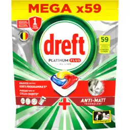Jumbo Dreft Platinum Plus All In One Vaatwastabletten Anti-dofheidstechnologie 59 X aanbieding