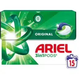 Jumbo Ariel All-in-1 Pods Wasmiddel Original 15 Stuks aanbieding