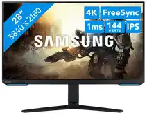 Bol.com Samsung Odyssey G70A - 4K IPS 144Hz Gaming Monitor - HDMI 2.1 - 28 Inch aanbieding