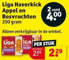 Kruidvat Liga Haverkick Appel en Bosvruchten aanbieding