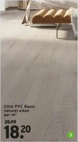 GAMMA Click PVC Basic naturel eiken per m² aanbieding