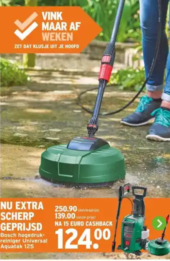 GAMMA Bosch hogedrukreiniger Universal Aquatak 125 aanbieding