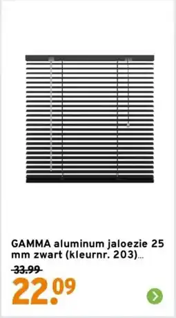 GAMMA GAMMA aluminum jaloezie zwart (kleurnr. 203) (bxh) aanbieding