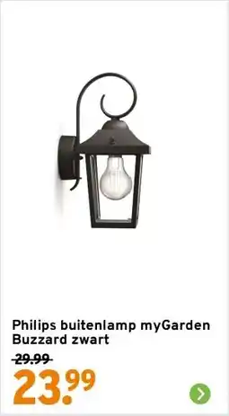 GAMMA Philips buitenlamp myGarden Buzzard zwart aanbieding