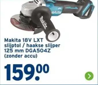 GAMMA Makita 18V LXT slijptol / haakse slijper DGA504Z (zonder accu) aanbieding