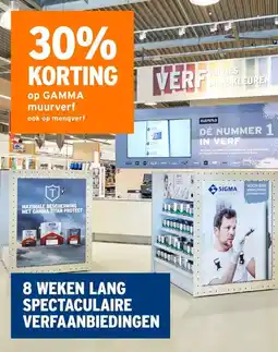 GAMMA 30% KORTING op GAMMA muurverf ook op mengverf aanbieding