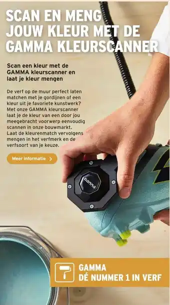 GAMMA SCAN EN MENG JOUW KLEUR MET DE GAMMA KLEURSCANNER aanbieding